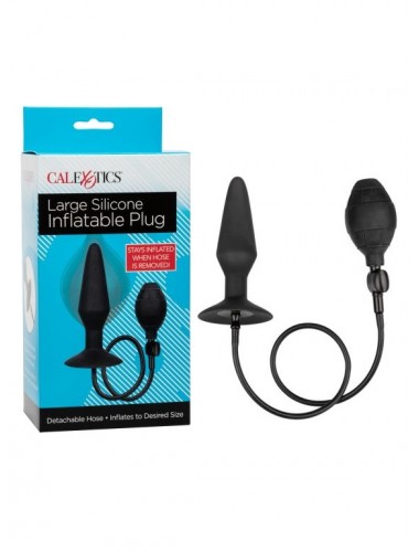 Анальная пробка-расширитель silicone inflatable plug черная 14,5 см