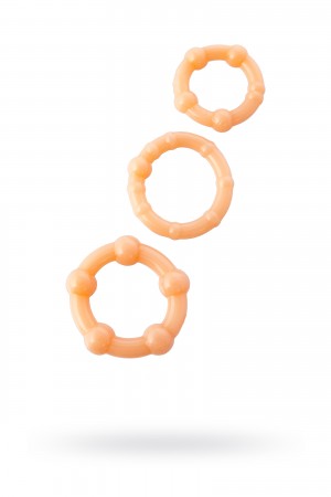 Эрекционные кольца rings set телесные 3 шт 