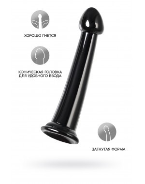 Нереалистичный фаллоимитатор jelly dildo черный 18 см