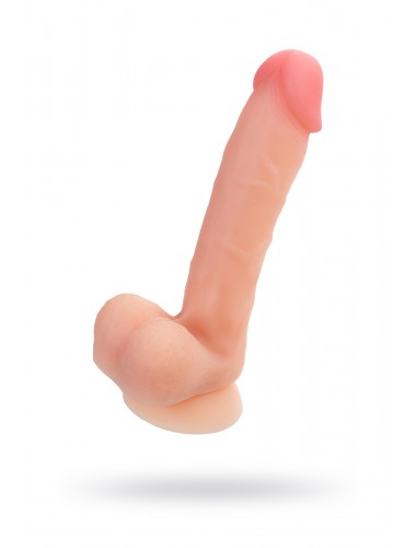 Фаллоимитатор realstick silicone hugh j телесный 20,5 см