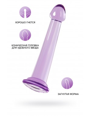 Нереалистичный фаллоимитатор jelly dildo фиолетовый 15,5 см
