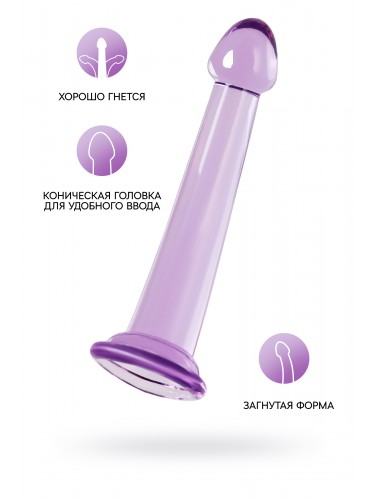 Нереалистичный фаллоимитатор jelly dildo фиолетовый 15,5 см