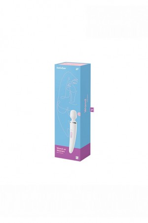 Нереалистичный вибратор satisfyer woman wand 10 режимов белый (блистер) 34 см