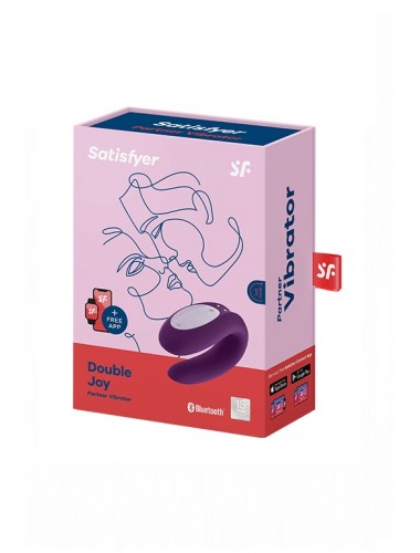 Многофункциональный смарт-вибратор для пар satisfyer double joy фиолетовый