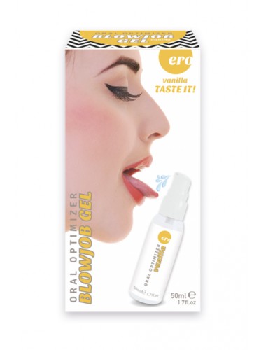 Съедобный гель gel optimizer для орального секса с охлаждающим эффектом со вкусом ванили 50 мл