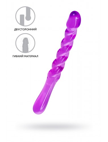 Двусторонний фаллоимитатор a-toys tanza фиолетовый 27,5 см