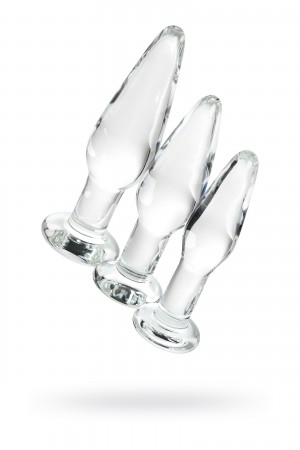Набор анальных втулок sexus glass стекло прозрачный 14/12,5/12 см