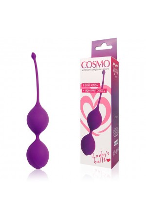 Вагинальные шарики cosmo фиолетовые 17 см