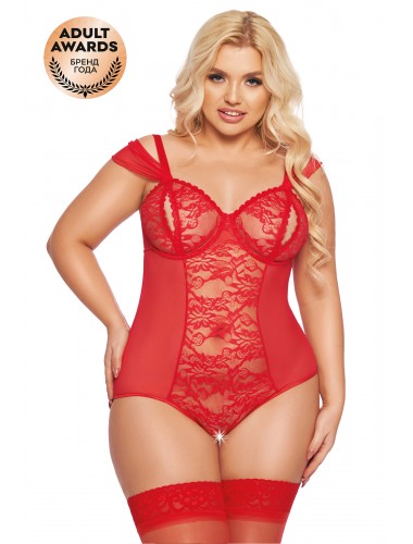 Боди softline collection dora красный xxl