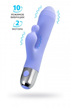 Вибратор с клиторальным стимулятором flovetta crocus фиолетовый 17,5 см