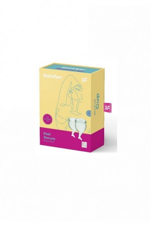 Набор менструальных чаш satisfyer feel secure menstrual cup светло-зеленый 2 шт