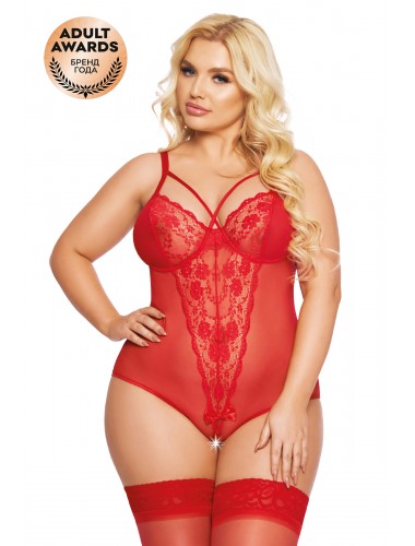 Боди softline collection amanda красный xl