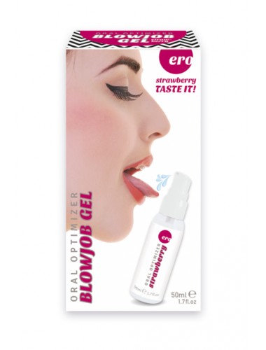 Съедобный гель gel optimizer для орального секса с охлаждающим эффектом со вкусом клубники 50 мл