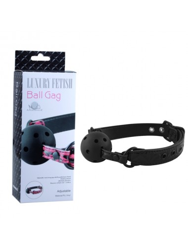 Кляп шарик дышащий ball gag черный