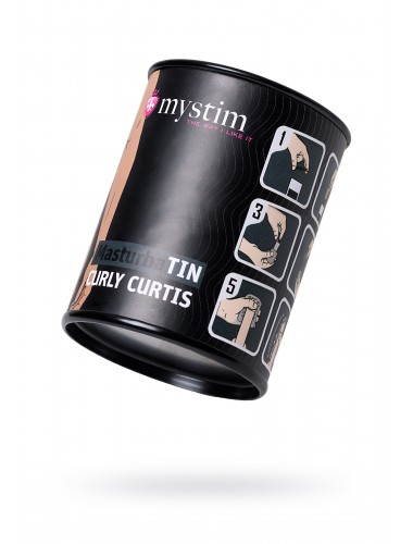 Мастурбатор mystim curly curtis белый 4,5 см